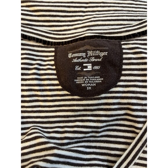 Tommy Hilfiger Women’s Striped Brown & Gold Stripe Long Sleeve Top 3XL - Picture 3 of 9